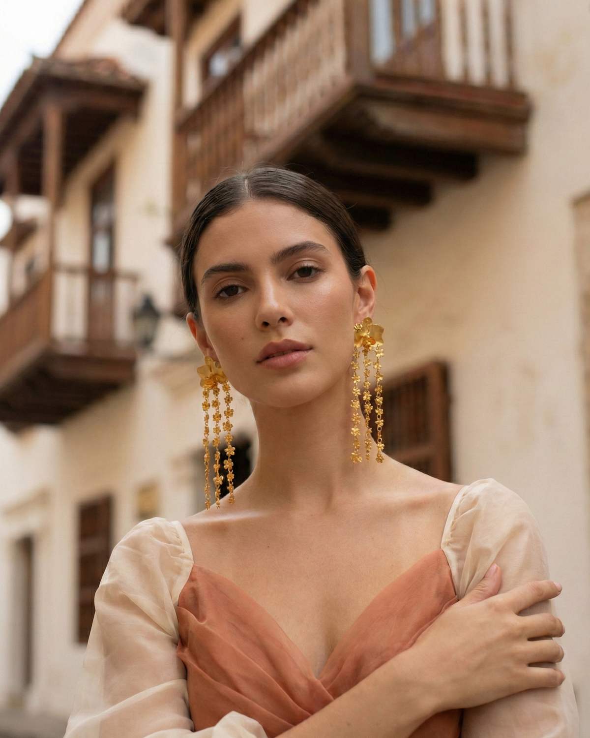 Pendientes de Orquídea