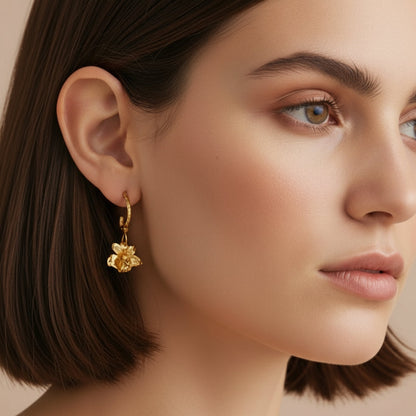 Aretes Candonga Orquidea Maxilaria