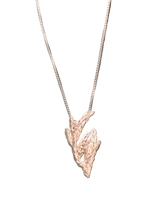 Gargantilla Hoja de Pino Pequeño Plata Ecológica