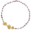 Collar Cuarzos Gargantilla Tres Hojas Pino