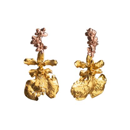 Aretes Saucos Orquidea Dama Danzante