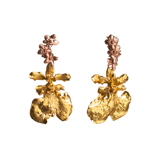 Aretes Saucos Orquidea Dama Danzante