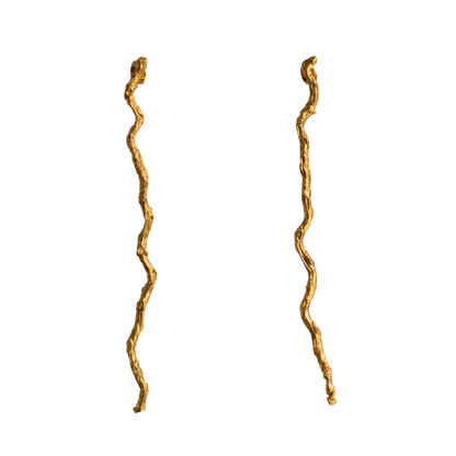 Aretes Large Ramita Palma Coco