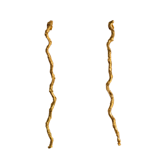 Aretes Large Ramita Palma Coco