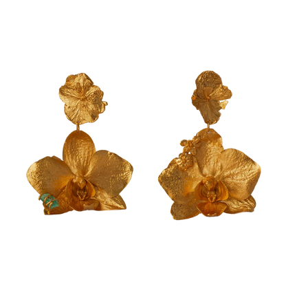 Aretes Orquidea Phalaenopsis & Hortensia