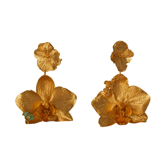 Aretes Orquidea Phalaenopsis & Hortensia