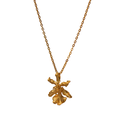 Collar Gargantilla Orquidea Chocolate