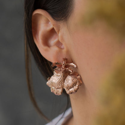 Aretes Topo Orquidea Dama Danzante