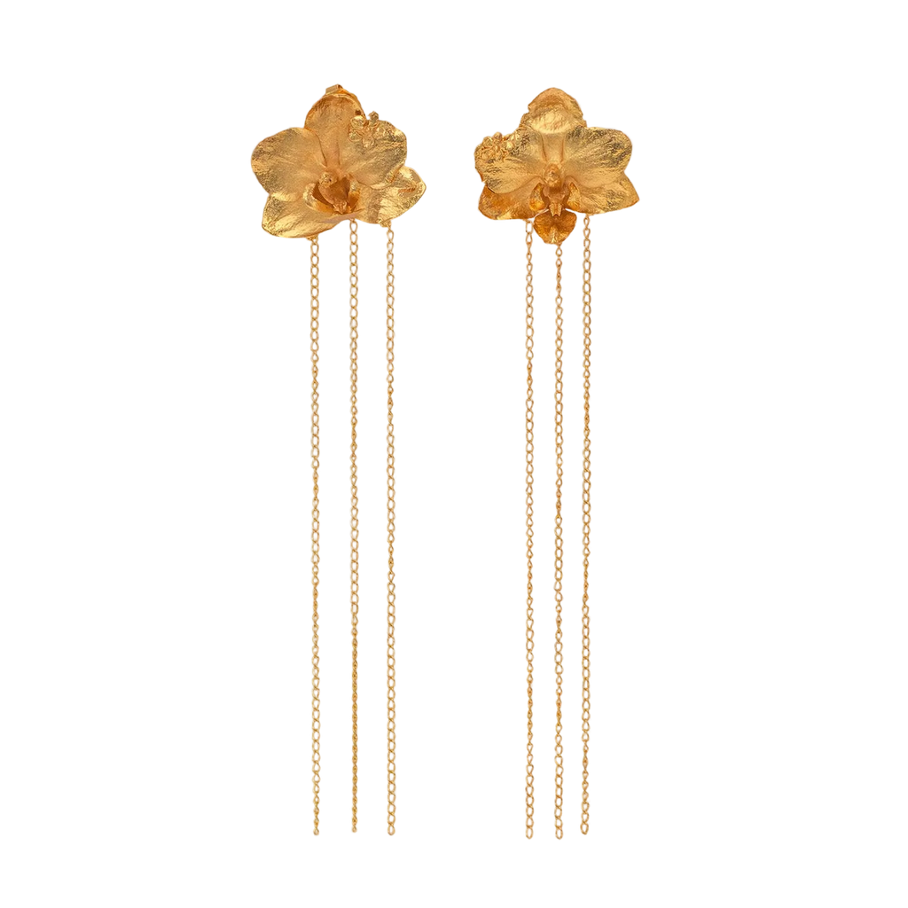 Pendientes Orquidea Phalaenopsis Cadena