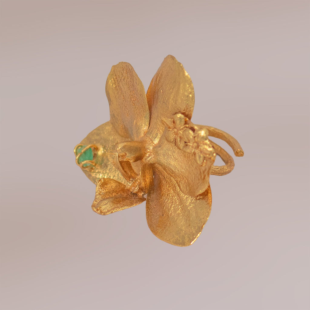 Anillo Orquidea Phalaenopsis Sauco Esmeralda