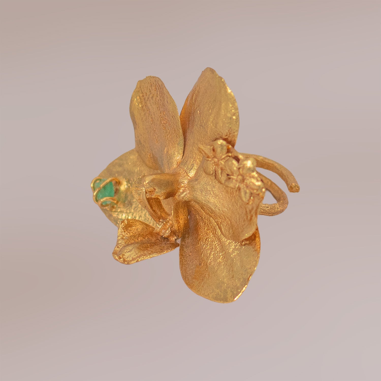 Anillo Orquidea Phalaenopsis Sauco Esmeralda