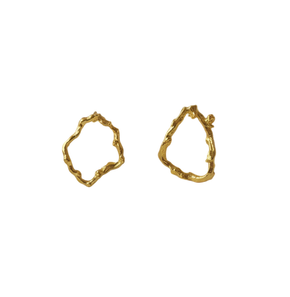 Aretes Topo Ramita Aro