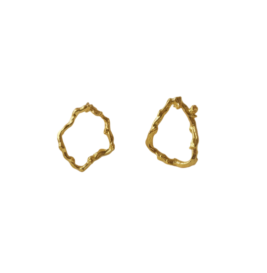 Aretes Topo Ramita Aro