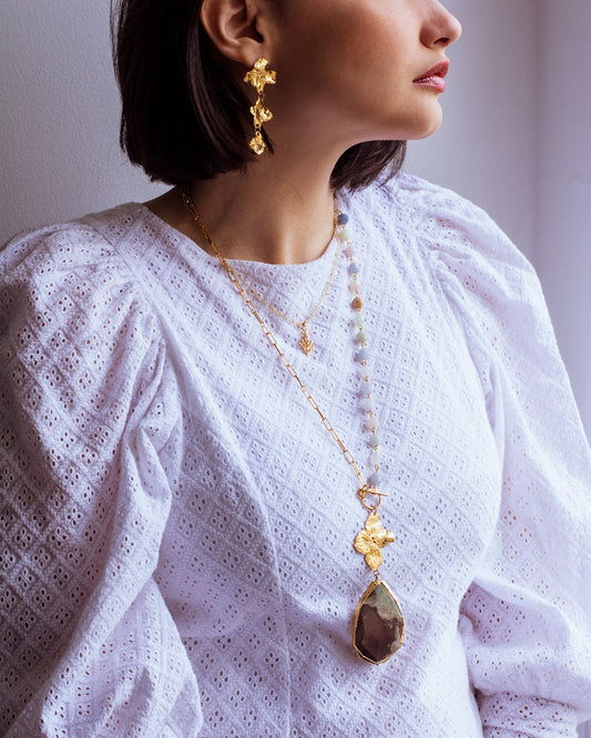 Collar Cuarzos Hortensia