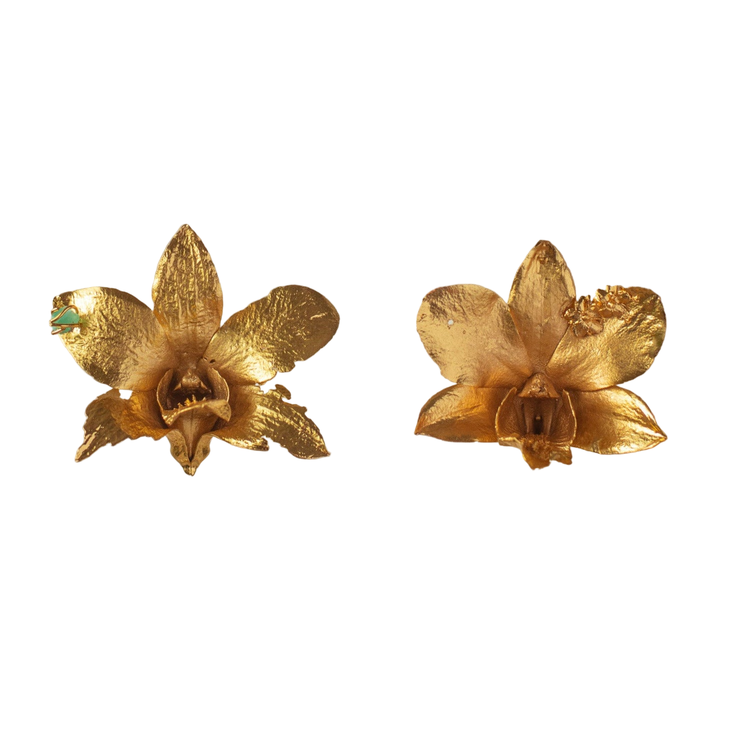 Pendiente Orquidea Dendrobium Esmeralda Sauco