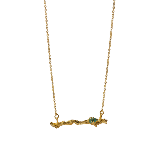 Collar gargantilla Ramita Palma Esmeralda