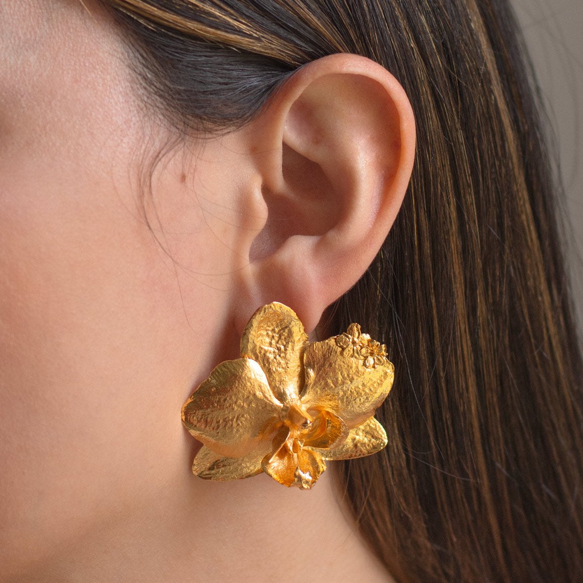 Pendientes Orquidea Phalaenopsis Saucos