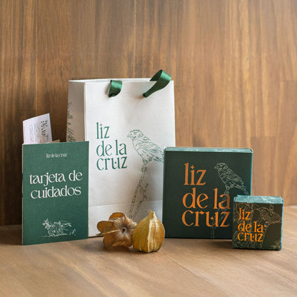 Aretes Orquidea Dendrobium Esmeralda Sauco