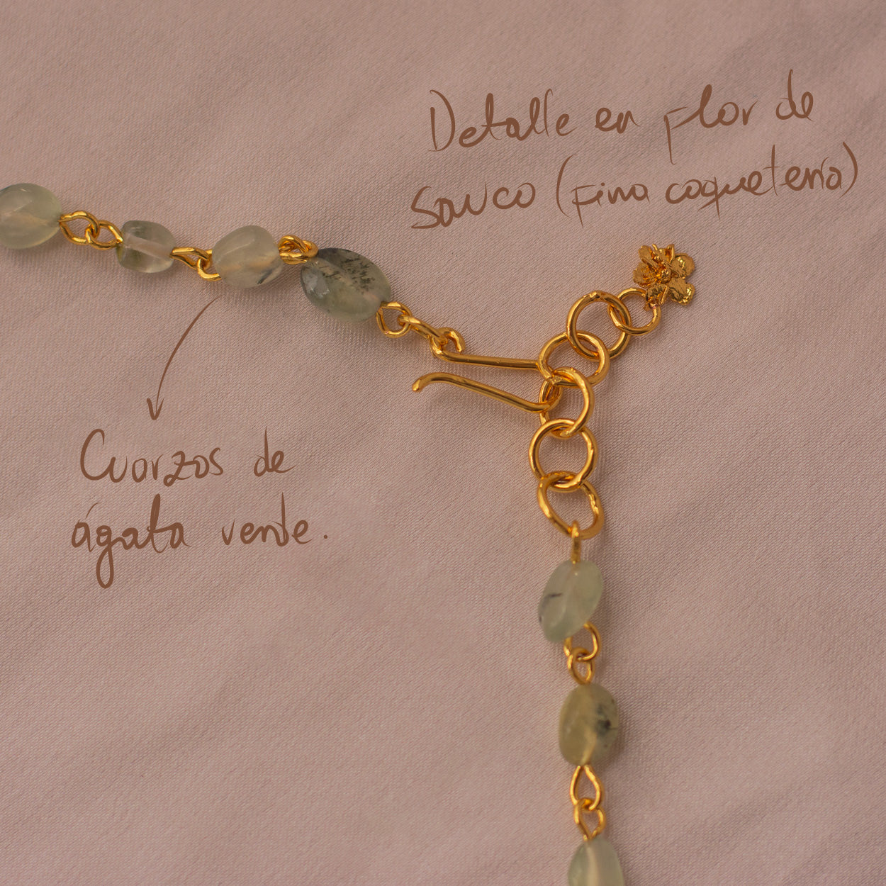 Collar Choker Cuarzos Tres Hortensia