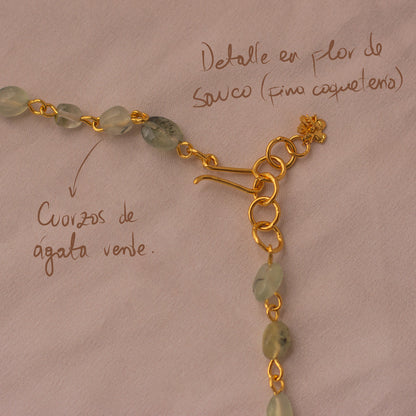 Collar Choker Cuarzos Tres Hortensia