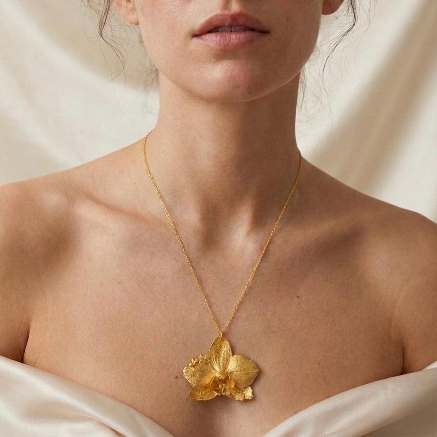 Collar Orquidea Phalaenopsis Sauco