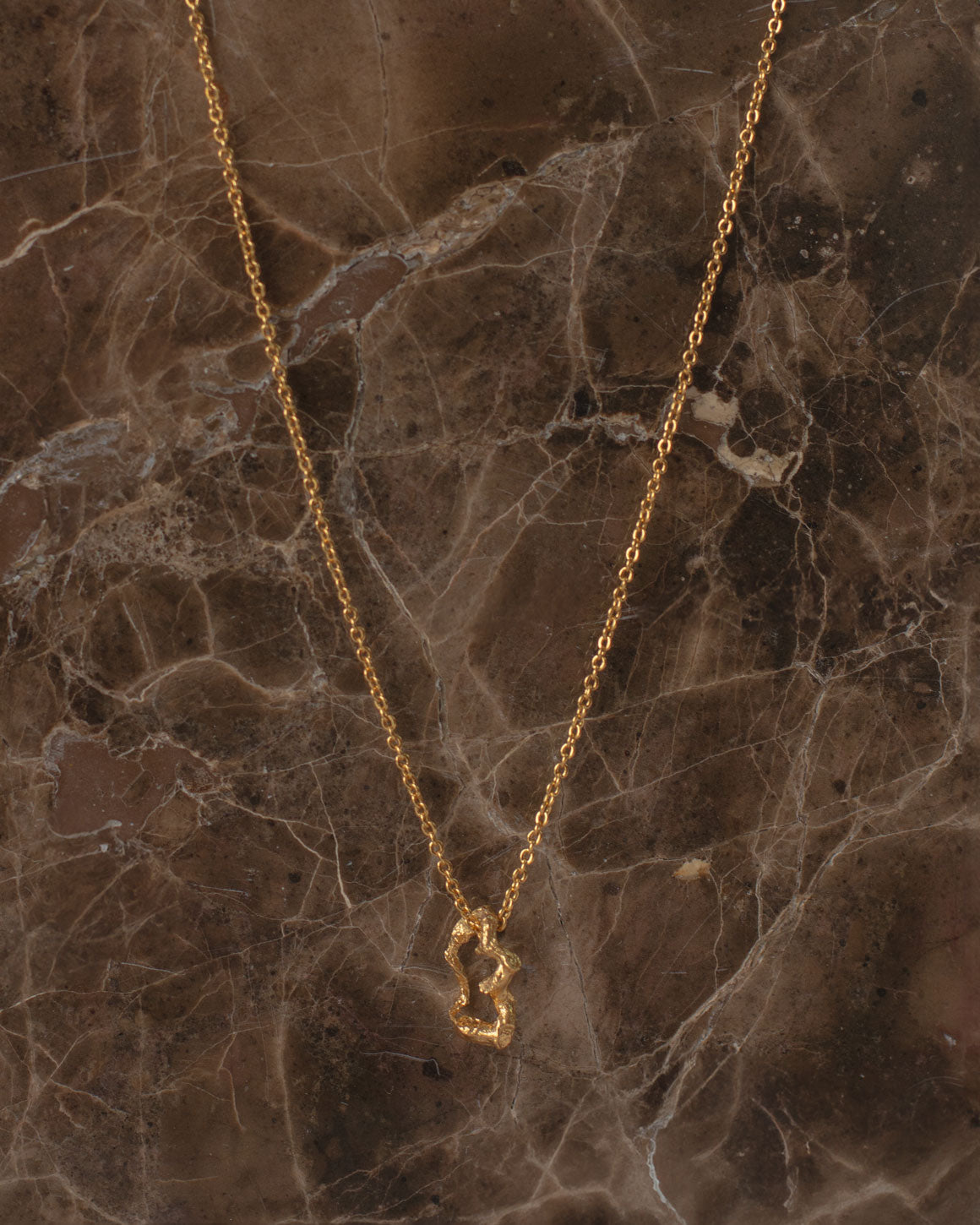Collar Gargantilla Aro Ramita Palma en bronce bañado en oro de 24k, destacando la forma única de las ramitas inmortalizadas