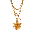 Collar Orquidea Odontoglossum Semilla Eucalipto