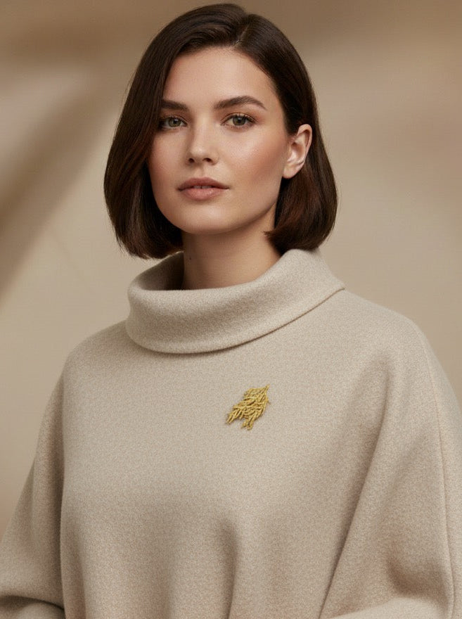 BROCHE PRENDENDOR HOJA PINO