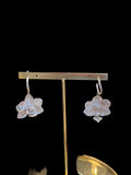 Pendiente colgante Orquidea Phalaenopsis Baby Plata reciclada Esmeralda