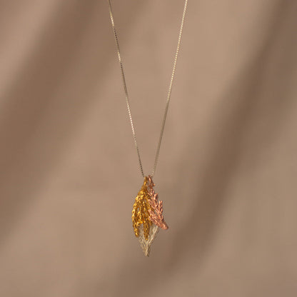 Gargantilla Plata Tres Hojas Pinos