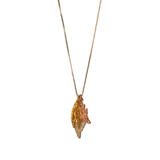 Gargantilla Plata Tres Hojas Pinos