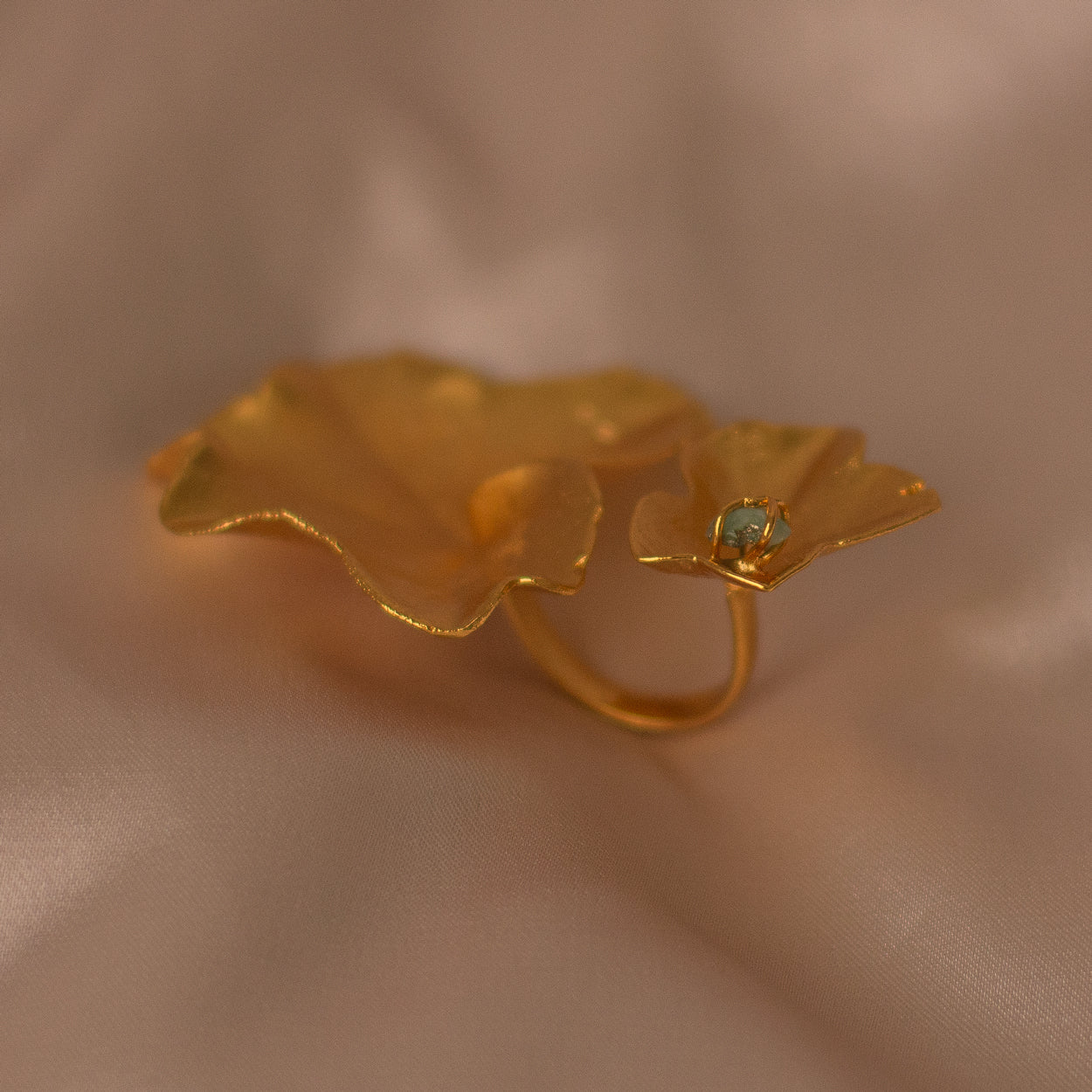 Anillo Dos Hojas Hiedra
