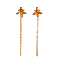 Pendientes largos Orquidea Maxilaria Cadena